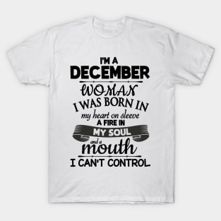 I'm A December Woman Happy Birthday To Me You Mommy Daughter T-Shirt